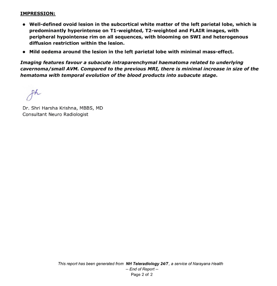 MRI Report