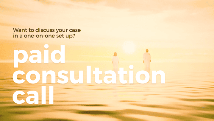 paid consultation call, want to discuss your case in one-on-one setup